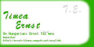 timea ernst business card